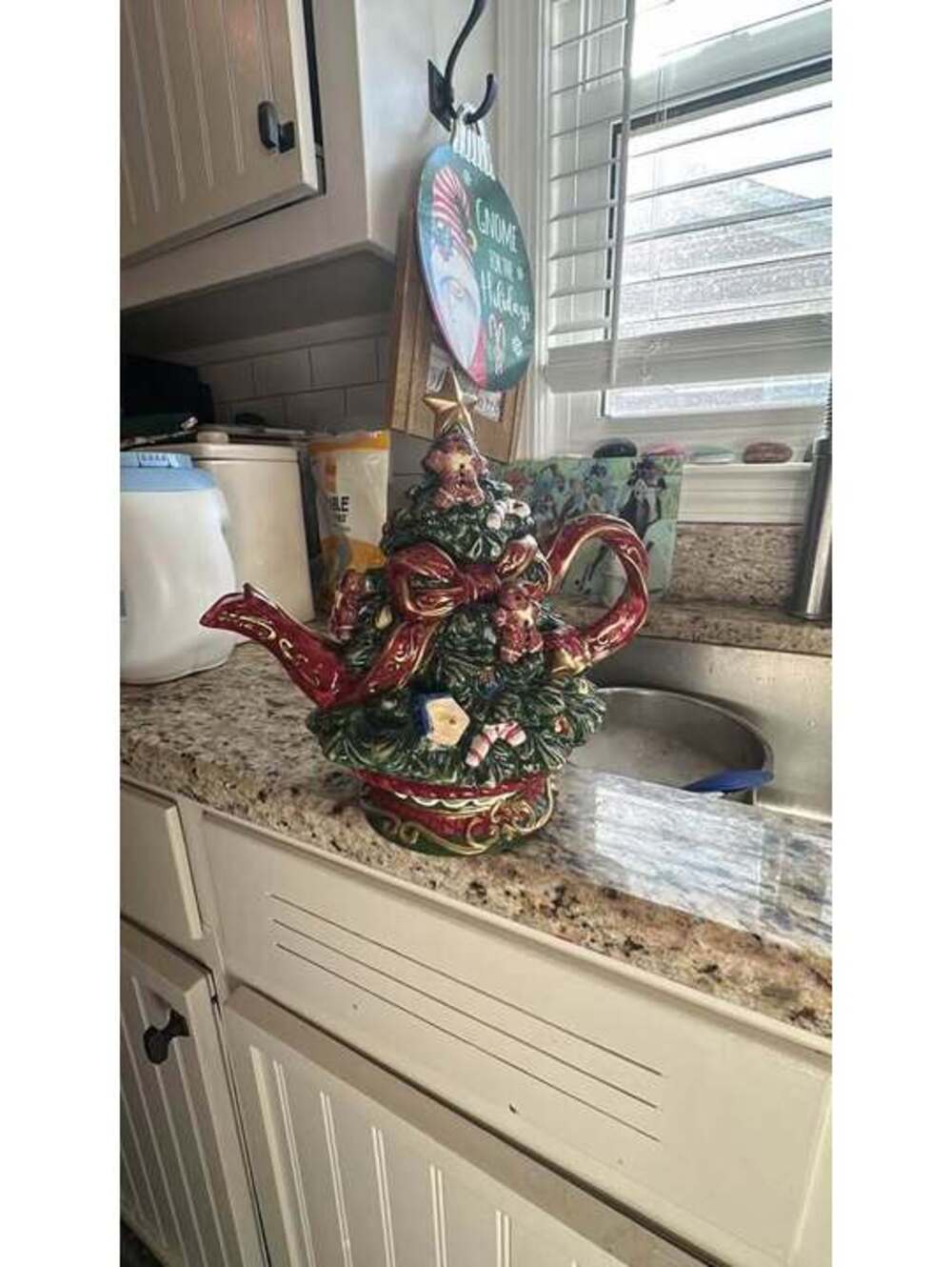 Ceramic Teapot Christopher Radko "Oh Christmas Tree"